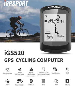IGPSPORT IGS520 GPS Ruta Navigaciju Računalo Bluetooth Bicikl Monitor Srčane Bicikl Brzinomjer Računalo IPX7 Vodootporan