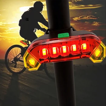 USB Punjiva Biciklistička Svjetlo LED Vodootporna MTB Cestovni Bicikl dugo Svjetlo Signalni dugo Svjetlo Upozorenje O Sigurnosti Noćni Biciklističke Pribor