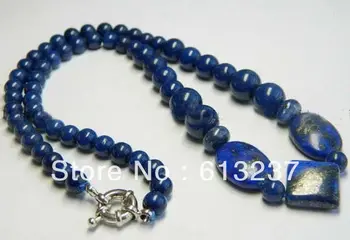topla Besplatna Dostava Novu 2014 Modni Stil diy Pravi Prirodni Egipatski lapis Lazuli Perle Ogrlica 18 