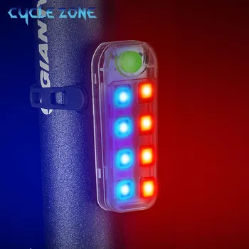 8 Led Biciklistička dugo Svjetlo USB Punjiva IPX4 Vodootporan Upozorenje O Sigurnosti Biciklistička Lampa MTB Bike Fenjer Kaciga Ruksak Svjetlo