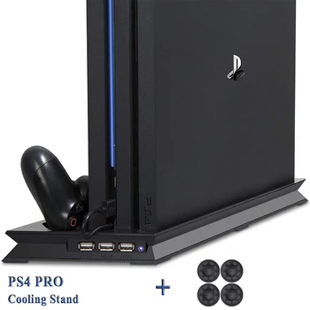 PS4 konzolu Pro Vertikalni Stalak 2 Kontroler Punjač priključne Stanice za Punjenje 2 Ventilatora za Sony Playstation 4 Hladnije PS 4 Pribor
