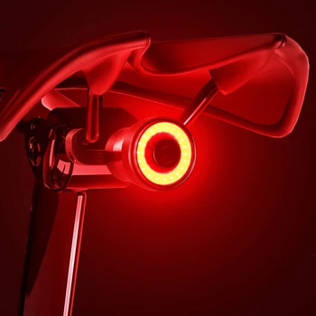 Stražnje Svjetlo za Bicikl, Stražnje Stop svjetlo Bicikl Visoke Vidljivosti dugo Svjetlo USB Punjiva Ultra Bright Led Upozorenje Biciklistička Svjetiljku