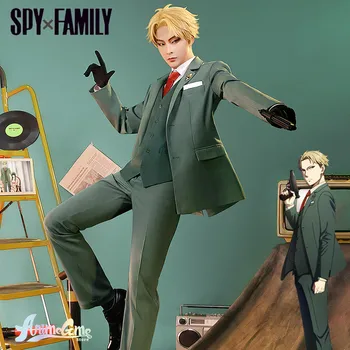 Anime Spy X Family Loid Forger Cosplay Odijelo Svijetlo Zeleno Odijelo Сумеречный Odijelo Košulja Kravata za Muškarce Cosplay Odjeća Halloween