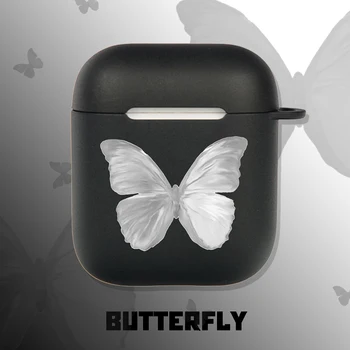 Slatka Plave Navlake za slušalice MonarchBlack Butterfly za Airpods 2 1 Prozirna Torbica Mekana Silikonska Torbica Za Slušalice Airpods Pro 3 Coque