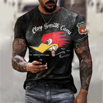 Ljetna majica sa 3D ispis motocikla, t-shirt оверсайз, Unisex, Okrugli izrez, Ljetna Muška Odjeća, Kratke Rukave, Cool Muške Majice, t-komadi