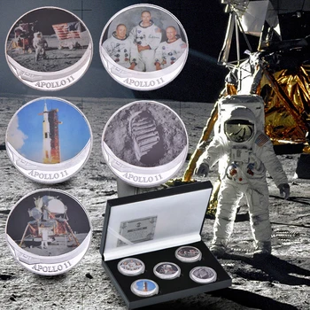 Prvo Slijetanje Čovjeka Na Mjesec Prigodni Novčić Poziva Apollo 11 50-godišnjicu Collectible Kovanice Robe Medalju Gospodo Pokloni