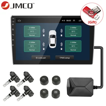 JMCQ USB Auto Alarm Tlaka u Gumama Sustav Nadzora TPMS za Auto Android Navigaciju Player sa 4 Senzora 5 U Bežični Prijenos