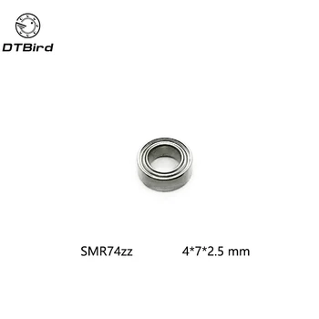 Besplatna dostava 6 KOM. SMR74ZZ SMR74Z SMR74 Ležaj 4*7*2.5 mm zaštićeni minijaturne kuglične ležajeve od nehrđajućeg čelika 4x7x2,5 mm