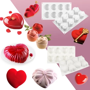 Valentinovo Srce Silikonski Kalup Za Tortu Od Čokolade Oblika Godišnjica Vjenčanja Mousse Alati Za Pečenje Pribor Kalup Za Pečenje Skup