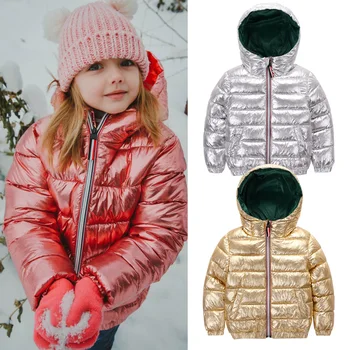 HH/zimski kaput za djevojčice, park, dječji roza, zlatna, srebrna пуховик za dječaka tinejdžerske zimske jakne, zimski kostim, ruska jakna, 2, 8, 10 godina