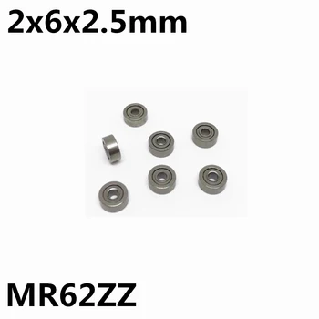 10шт MR62ZZ R-620ZZ 2x6x2,5 mm Utor kuglični ležaj Minijaturni ležaj Visoke kvalitete MR62Z MR62