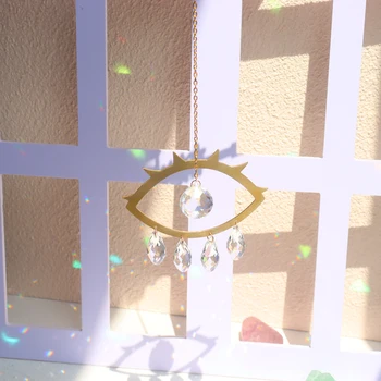 Crystal Reflektirajućim Zvono Vjetra Privjesak Zid Mjesec Sunce Catchers Svjetlosti Spavaća Soba, Balkon I Prozor U Dvorište Duga Proizvođač Dekor