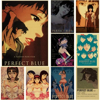 Japanska Anime Idealne Plave Plakate Klasicni Kraft Papir DIY Soba Home Caffe Bar Dekor Kafići Poklon Estetski Umjetnost Zidne Slike
