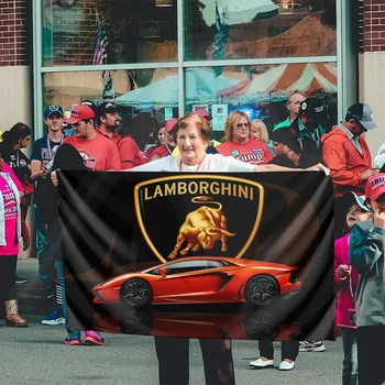 2022 Vruće Najprodavaniji Logo automobila Lamborghini Zastava Ponosa Tiskan Poklon Banner Utrke Banner Home Vanjski Zastava Ponosa
