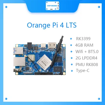 Orange Pi 4 LTS 4 GB ram-a Rockchip RK3399, podržava Wifi + BT5.0, gigabit Ethernet, sa sustavom Android, Ubuntu, Debian
