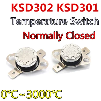 KSD302 10A 250v 0-300 stupnjeva Keramičke KSD301 Normalno zatvoreni regulator Temperature prekidač Termostat 0 5 10 40 50 75 85 100 130C 150C