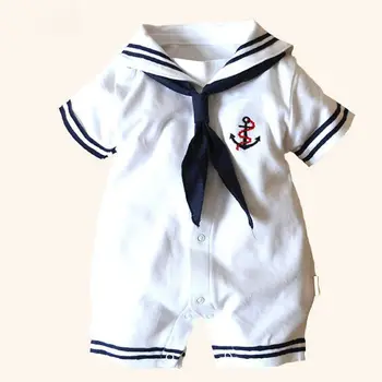 Odjeća za male dječake, Klizači u morskom stilu u Morskom stilu, Kombinezon Kratkih rukava, Kostimi, Ljetna odjeća za 4 do 18 mjeseci