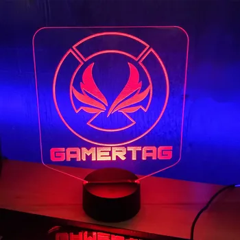 Personalizirane Simbol Overwatch 3D Led noćno svjetlo Korisničko Tag Igrač korisničko Ime Neonska Lampa Znak za Dekoracije Igra-Soba USB