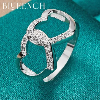 Blueench 925 Sterling Srebra U Obliku Srca Podesiv Prsten Za Žene Prijedlog Vjenčanje Glamurozni Modni Nakit