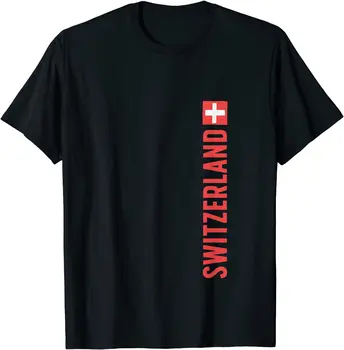 Švicarski Košulja Dar Švicarske Zastave Ponos Korijene Muška T-Shirt Kratki Dnevni Majice Od 100% Pamuka