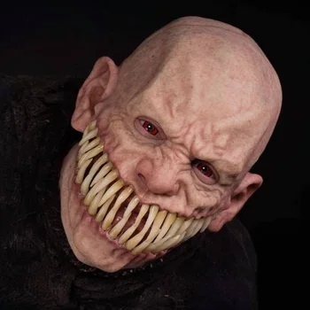Demon Lateks Maska Strašno Vrag Mutant S Realnim Dugim Zubima Odijelo Rekvizite Za Zabavu Na Noć Vještica