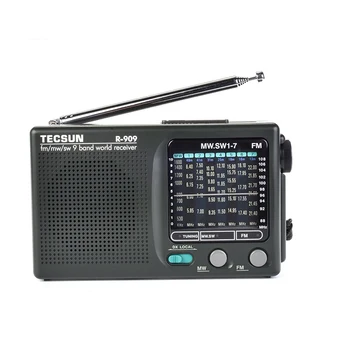 Многодиапазонный radio TECSUN R-909, AM/FM/SM/MW (9 sekcija) sa ugrađenim zvučnikom