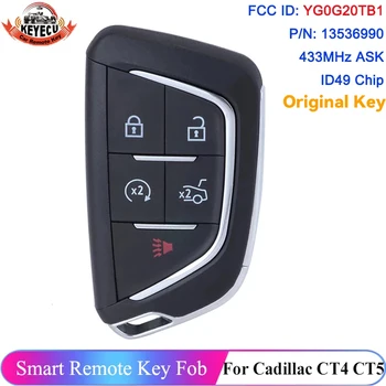 KEYECU Originalni FCC id: YG0G20TB1 Za Cadillac CT4 CT5 2020 2021 Privezak 5 Gumb 433 Mhz ID49 Čip OEM Smart Remote