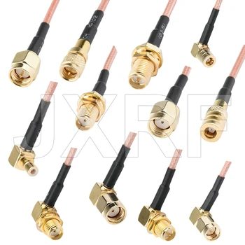 JXRF SMA / RP-SMA na SMA / RP-SMA Priključak i ženski konektor Ravno i pravokutnog Rf koaksijalni kabel RG316