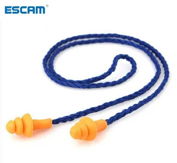 ESCAM 10ШТ Mekani Silikon Žičani Earplugs Zaštita Uši Reusable Zaštita Sluha za smanjenje Buke Earplugs Slušalice