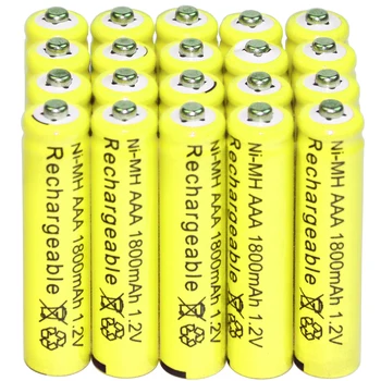 2/4/10/20/24/30 kom. baterije tipa AAA ni-гидридная baterija baterija baterija baterija baterija NI-MH baterija 1800 mah 1,2 Žuta