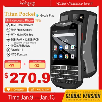 Unihertz Titan Džep Mali QWERTY Android Smartphone 11 6 GB, 128 GB i 3,1 Inča s dvije SIM kartice Разблокированная Tipkovnica NFC Mobilni telefon 16MP Telefon
