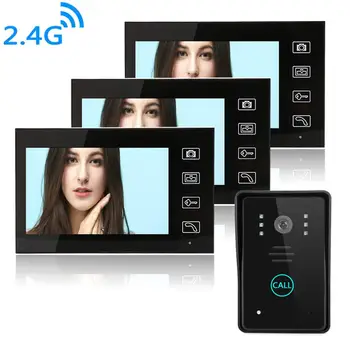 SmartYIBA video interfon 7-Inčni Monitor 2,4 G Bežične video interfon Zvono na Vratima IR Kamera Hands-free Portafon Sigurnosni Sustav
