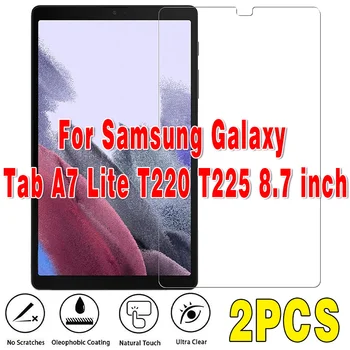 2 kom. Kaljeno Staklo za Samsung Galaxy Tab A7 Lite 8,7 Cm Zaštitnik ekrana Tableta 9H 0,3 mm Zaštitna folija za SM-T220 T225