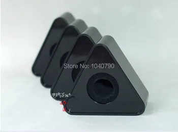 Materijal ABS trokutasti oznaka za intervju mikrofoni naljepnica na mikrofon trokut crna kutija Trokut Mikrofon Postaja Logo