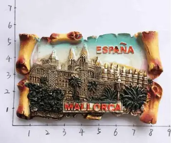 Europa Španjolska Mallorca drevni palača trodimenzionalni krajolik putovanja memorabilija magnetne naljepnice naljepnica na hladnjak