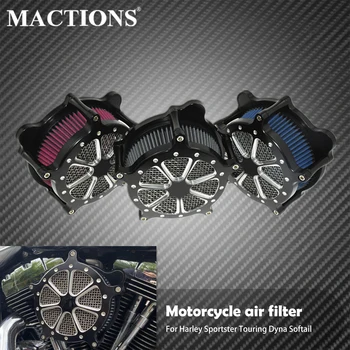 Motocikl CNC Plava/Crvena/Siva pročistač zraka Usisni Filter Za Harley Sportster XL883 48 Dyna Fatboy Low Rider Touring FLHT Softail
