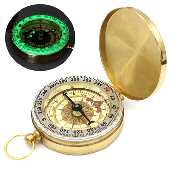 Visoka Kvaliteta Kamp Pješačenje Pocket Brass Zlatni sat Kompas koje ostavljaju Ručni Kompas Navigacija za Aktivan Odmor
