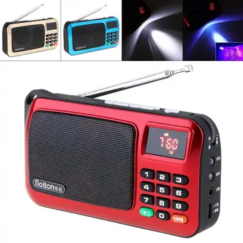 Rolton W405, TF Kartica USB Mini FM Viši Radio Zvučnik s LCD Zaslonom MP3 Music Player/Baklja Lampa/svjetiljka Provjeriti za PC/Slušalice
