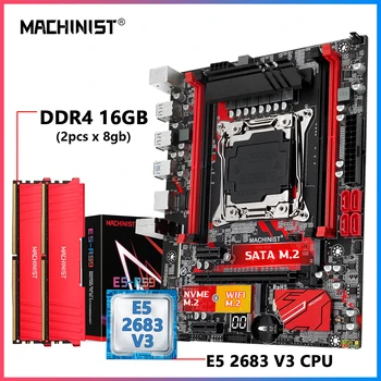 STROJAR RS9 LGA 2011-3 Matična ploča komplet Xeon E5 2683 V3 Procesor + DDR4 2*8 GB Memorije kombo NVME/M. 2 SATA