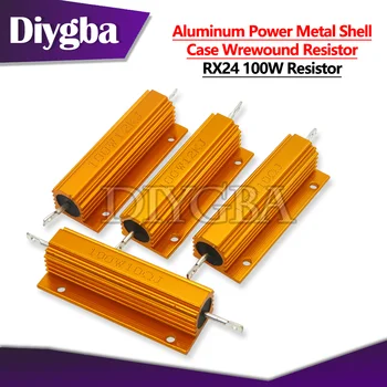 100 W Aluminijski Agregat metalno kućište sa žicama otpornika 0,01 ~ 100 1 2 3 5 6 8 1 Do 10 Na 100 Do 220 Ohm DIYGBA RX24 otpor