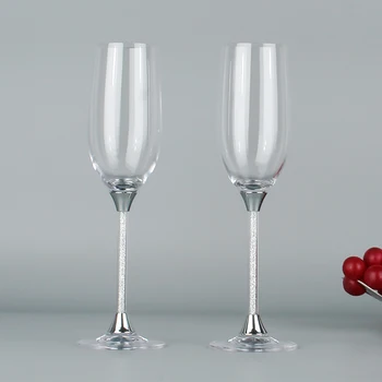 Čaše Za Šampanjac Kristal Vjenčanje Čašu Za Vino Set Čaša Za Piće Božićni Pehar Za Vino Poklon Za Prijatelja Šampanjac Vjenčanica Ukras