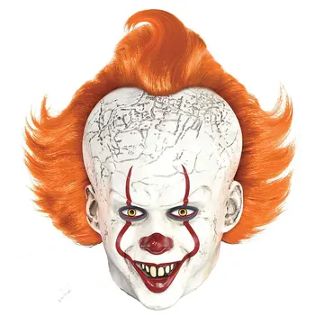Užas Joker Maska Cosplay Zastrašujuće Klaun Lateks Kaciga Karneval Halloween Večernje Odijelo Maskenbal Rekvizite