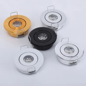 Zatamnjen led Mini-stropni led spot lampa 1 W, 3 W led lampa bijela, crna, srebrna Mini lampa za ormar Spot Lampa
