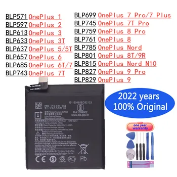 2022 100% Original baterija za OnePlus 1 2 3 3T 5 5T 6 6T 7 7Pro 7 Plus 7 plus 7T Pro 8 8Pro 8 Nord 8T 9R Nord N10 9 9Pro Baterija