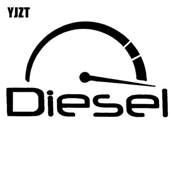 YJZT 12,7 cm * 7,6 cm Automobilska Oznaka Vinil Naljepnica Turbo Dizel Crna/Srebrna C3-1066