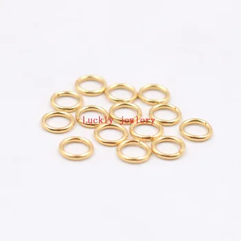 Lot 200 kom. veća Zlatni Prsten za Skakanje od Nehrđajućeg Čelika Otvoreni Prsten za Pretraživanje nakit pribor Pogodni za DIY Ogrlica i Narukvica