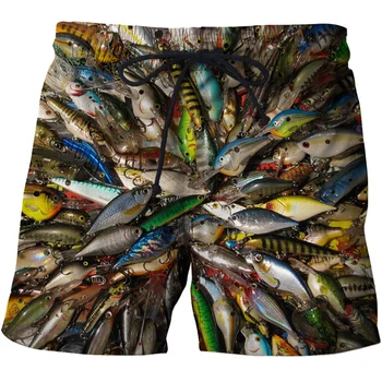 Ljetne Muške Svakodnevne Kratke hlače s Tropskim ribama, 3d Ribarske Hlače, Ženske/Muške kratke hlače za jedrenje, surfanje, Gospodo Zabavne Sportske Hlače, muška odjeća