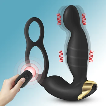 Muški Maser Prostate Vibratori Analni Čep Silikon Je Muški Penis Stimulans Prostate Analni Čep Za Odgađanje Ejakulacije Prsten Muške Seks Igračke