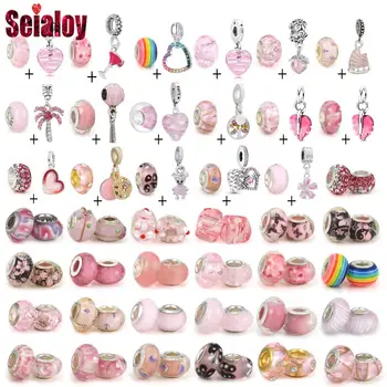 Seialoy 2 kom./lot, Kvalitetne Ružičasti Kristal staklene perle, Predivne Narukvice 