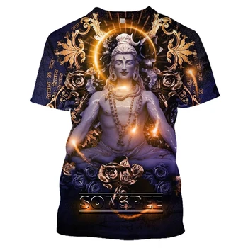 SONSPEE Indijski Bog Razaranja Shiva t-Shirt Muški Ženski Unisex 3D Print Anime Hip Hop Harajuku Majica Ljetna Ulica